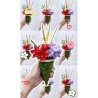 ราคา กรวยดอกไม้ไหว้ครูลวดกำมะหยี่ ดอกเข็ม ข้าวตอก ดอกมะเขือ หญ้าแพรก ธูป เทียน (27636845802)