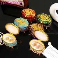 ราคา TRENDYO กล่องเครื่องประดับโลหะผสมสังกะสีเคลือบกุหลาบรูปทรงไข่วินเทจ สำหรับเก็บของบนโต๊ะ (41369287508)