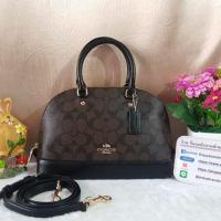 ราคา COACH F58295 MINI SIERRA SATCHEL IN SIGNATURE COATED CANVAS COLOR : IMITATION GOLD/BROWN/BLACK (909326913)