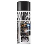 ราคา ขายยกลัง 12กระป๋องCompac 2IN1 สีสเปรย์ซิงค์กัลวาไนซ์#2100 สีดำ 2IN1 400cc *กันสนิมทุกรอยเชื่อม และทับหน้าในกระป๋องเดียว (44363957704)
