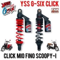 ราคา โช้คแก๊ส YSS G-SIX Click 300 330 mm. Click110 Click125i Click150i Scoopy-i Fino Mio ประกัน 1 ปี (22837293787)