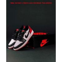 ราคา Nike Air Jordan 1 Retro Low OG "Black toe" (22185778696)