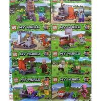 ราคา เลโก้มายคราฟ ตัวต่อมายคราฟ มินิฟิก ต่อรวมกันได้ 1 ชุด 8 กล่อง (5474434775)