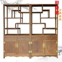ราคา เฟอร์นิเจอร์ไม้มะฮอกกานี Wenge ตู้หนังสือไม้ Duobaoge ตู้โบราณ Bogu ชั้นวางตู้แสดงไม้เนื้อแข็งจีนโบราณ (41074546666)