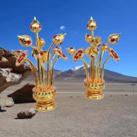 ราคา ดอกบัวแดงคู่ พานดอกบัว ดอกบัวทอง แจกันดอกบัว พานพุ่ม ปิดทอง ไม้แกะสลัก ฐาน3 นิ้ว 1 คู่ สูง 33 ช.ม ใช้ตกแต่งบ้าน สปาร์ (12204493317)