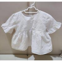 ราคา เสื้อสีขาว ซาร่า แขนสั้น ลายฉลุ แขนระบาย สวย สภาพดี (28424531821)