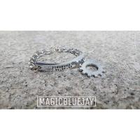 ราคา ข้อมือสเตนเลสแท้ ห้อยจี้เกียร์ (สลักชื่อฟรี) (833694082)