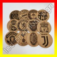 ราคา จานรองแก้วไม้คอร์ก โลโก้ฟุตบอล Cork Coaster ลายสวยๆ แผ่นรองแก้ว จานรองแก้ว จานรองแก้วไม้ (25242707138)
