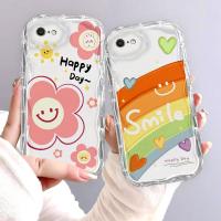 ราคา เคส OPPO A39 OPPO A57 2016 การ์ตูนหน้ายิ้มเคสโทรศัพท์โปร่งใสคลุมทั้งหมดกับการ์ตูนสายรุ้งวัสดุ TPU นุ่ม PHSFX2 (26462171729)