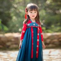 ราคา พร้อมสต็อก เดรสเด็กผู้หญิงแขนสั้น สไตล์จีน ฮันฟู กระโปรงตาข่ายหลายชั้นสีน้ําเงินและสีแดงพร้อมหมวก 80-150 หลา (25583932554)