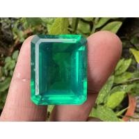ราคา พลอย columbiaโคลัมเบีย Green Doublet Emerald มรกต very fine lab made OCTAGON shape 12x15 มม mm...11 กะรัต 1เม็ด carats (18105765047)
