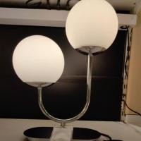 ราคา IKEA แท้ค่ะ SIMRISHAMN ซิมริสฮัมน์ โคมไฟตั้งโต๊ะ, ชุบโครเมียม/แก้วฝ้า แก้ว, 42 ซม. (22664524572)