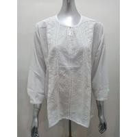 ราคา เสื้อเบลาส์ ผ้าฝ้าย ปักลาย สีขาว สไตล์อินเดีย (23470757225)