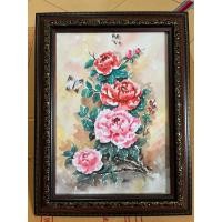 ราคา ภาพวาดดอกโบตั๋น ภาพวาดมงคล ขนาดA4 พร้อมกรอบ แขวนได้ตั่งได้ ภาพวาดสีน้ำ นำไปตกแต่งบ้านร้านค้า เสริมมงคลโชคลาภ (43952788574)