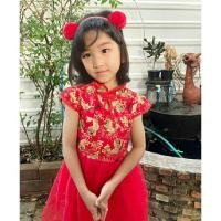 ราคา ชุดจีนเด็ก ชุดจีนเด็กหญิง กี่เพ้าเด็ก สีแดง ลายปลา คอจีน มีซิปด้านหลัง กระโปรงฟูน่ารัก สำหรับเด็ก1-6ขวบ (5574381244)