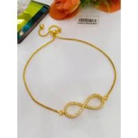 ราคา #สร้อยข้อมือเศษทองหุ้มแบบรูดปรับขนาดได้ (23854532011)