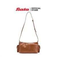 ราคา Bata บาจา กระเป๋าสะพายไหล่ กระเป๋าแฟชั่น ดีไซน์เรียบหรู สำหรับผู้หญิง รุ่น ESME สีน้ำตาล 9243011 สีดำ 9246011 (41910705417)