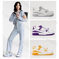 ราคา Louis Vuitton คลาสสิค ใหม่ LV TRAINER MAXI ผู้หญิง รองเท้าผ้าใบ ของแท้ (29111360875)