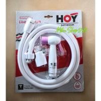ราคา ชุดสายฉีดชำระ(สีขาว-ชมพู)​ยี่ห้อHoy สายชำระ ที่ฉีด (23445214855)