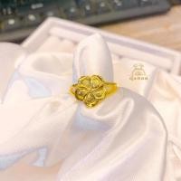 ราคา แหวนทอง 2 สลึง ลายดอกไม้ ทองปลอมเหมือนแท้ สีทองสุก (43400506125)