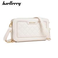 ราคา สไตล์ใหม่กระเป๋าสุภาพสตรี Baellerry Baellerry Quilted ซิปคู่กระเป๋าโทรศัพท์มือถือแฟชั่นไหล่ Messenger กระเป๋ากระเป๋าสตางค์ (43764203266)