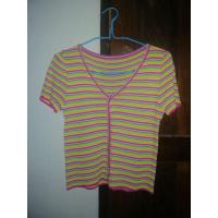 ราคา เสื้อครอปไหมพรม​ ลายสีรุ้งสดใส (9018831755)