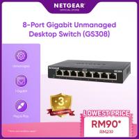 ราคา NETGEAR 8-Port Gigabit Ethernet Unmanaged Switch (GS308) - เดสก์ท็อป, ที่อยู่อาศัยพัดลมโลหะที่ทนทาน - (GS308-300UKS) (41467083434)