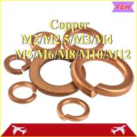 ราคา แหวนสปริง แหวนรอง กันคลาย ทองแดง Spring Washer M2/M2.5/M3/M4/M5/M6/M8/M10/M12 FGH-CB-1 (26391709227)