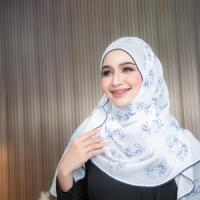 ราคา ผ้าคลุมฮิญาบแฟชั่นมุสลิม ผ้าพันวิสคอส ลายสมอเรือ เหมาะสำหรับใส่รายอ ออกงานอิสลามหรือรับแขก HL51 รุสมีนี (23649916589)