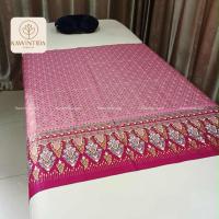 ราคา ผ้าปูรองนวดน้ำมัน ผ้าคาดเตียงสปา ผ้าพิมพ์ทองลายไทย (41325065673)