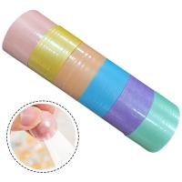 ราคา 6 ม้วนเทปกาวเทปสี Diy Sticky เทป Decompression สีท่อเทป Fidget Pearlescent กาว Ba (40675202941)