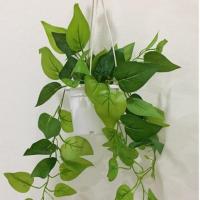 ราคา กระถางพลูด่างปลอม พร้อมแขวน งานดี สวยเหมือนจริง (2486635812)