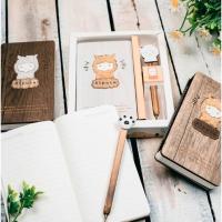 ราคา สมุดโน๊ต ไดอารี่ปกไม้ พร้อมปากกา (2963116953)