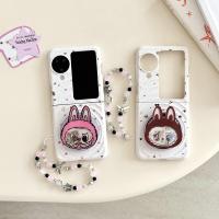 ราคา เคสโทรศัพท์แบบพับได้สําหรับ Oppo Find N3 Flip Boyang Design Rabbu Bow Magnetic Bracket สร้อยข้อมือ Hard tpu เคสโทรศัพท์ (44225240387)