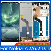 ราคา 6.3 IPS สําหรับ Nokia 7.2 จอแสดงผล LCD TA-1196 Digitizer Assembly Replacement สําหรับ Nokia 6.2 LCD TA-1198 จอแสดงผล LCDอะไหล่ซ่อม---&& (28639200917)