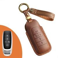 ราคา Leather car key case cover protect shell bag for GAC energy Trumpchi Aion S V y LX GS7 GS8 GM8 GS5 GA6 GM6 keychain acce (28185485464)