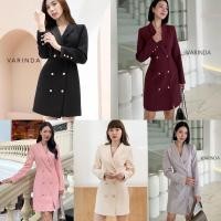 ราคา Vanila blazer dress #เดรสสูทสีครีม #เดรสสูทสีดำ #เดรสสีเทา (11471713652)