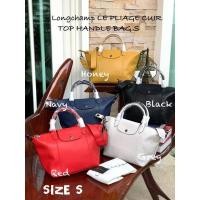 ราคา Longchamp LE PLIAGE CUIR TOP HANDLE BAG S - yellow and white (7485333368)