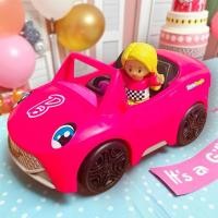 ราคา รถของเล่น รถบาร์บี้Lp รถเด็กมีเสียง ของเล่น Fisher Price Little People Barbie and Friends Racing แท้มือสอง (42110470626)