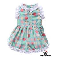 ราคา Pet clothes -Doggydolly เสื้อผ้าแฟชั่น น้องหมาน้องแมว ชุดกระโปรง แขนกุด สีฟ้า ลายจุด Polkadot ขนาดไซส์ 1-9โล D889 (26988140012)