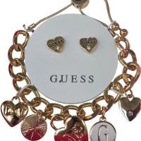 ราคา งานเซ็ตสร้อยข้อมือ+ต่างหูหัวใจ พร้อมกล่อง Guess (28833946319)
