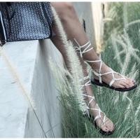 ราคา รองเท้าพันขาสายพันสีขาวสไตล์โบฮีเมียน (6770849595)