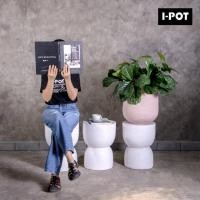 ราคา I-POT สตูลที่นั่ง โต๊ะกลาง หินขัดแท้ไฟเบอร์ซีเมนต์รุ่นCURVE ขนาด ก.35 ย.35 ส.47 ซม. (18593267838)