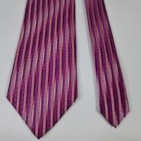 ราคา เนคไทมือสอง Michel Angelo Men's Tie 100% Silk Pink Striped Design Glitter Necktie (43713934377)