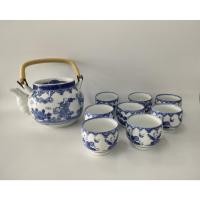 ราคา ชุดกาน้ำชา Arita ware Nabeshima Karako กาน้ำชาใบใหญ่พร้อมถ้วยชา8ใบ เนื้อเซรามิคใบสีขาว ลายคราม (25916633766)