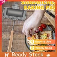 ราคา 【จัดส่งในพื้นที่】แซนวิชสองด้านกระทะ Skillet ใช้งานได้แก๊สหม้อหุงข้าวครัวเครื่องมือ (40073206556)