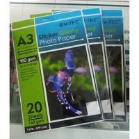 ราคา A3 V-TEC 160 GSM GLOSSY PHOTO สติ๊กเกอร์กระดาษ (42255727931)