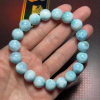 ราคา LARIMAR ลาริมาร์ หินแท้หายาก 10 มิล (Top Premium) หินมงคล หินนำโชค หินสี สร้อยข้อมือ กำไล (29776193842)