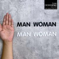ราคา ป้ายห้องน้ำ MAN WOMAN ป้ายห้องนำ้ชายหญิง ป้ายหน้าห้องน้ำ สุขา สไตล์มินิมอล โมเดิร์น ลอฟท์,Designfac (10932174025)