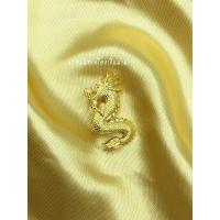 ราคา เงินแท้ มาตรฐาน92.5 จากโรงงานส่งออกอำเภอปัว , เข็มกลัดเงินแท้ เข็มกลัดมังกรชุบทอง (29500714092)